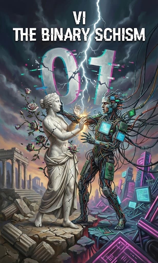 Binary Schism — Chaos Tarot Card