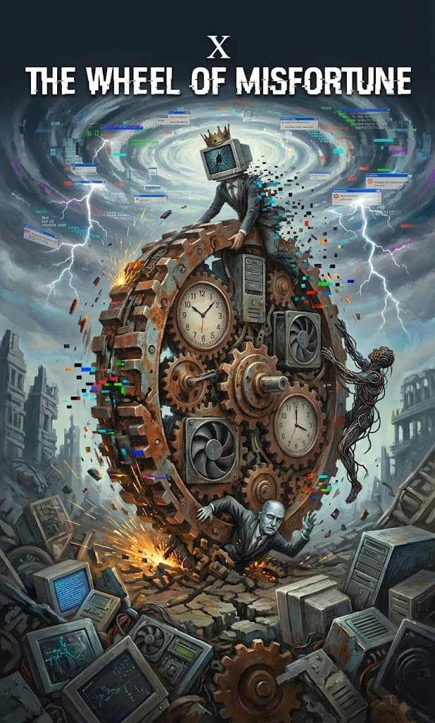 Wheel of Misfortune — Chaos Tarot Card