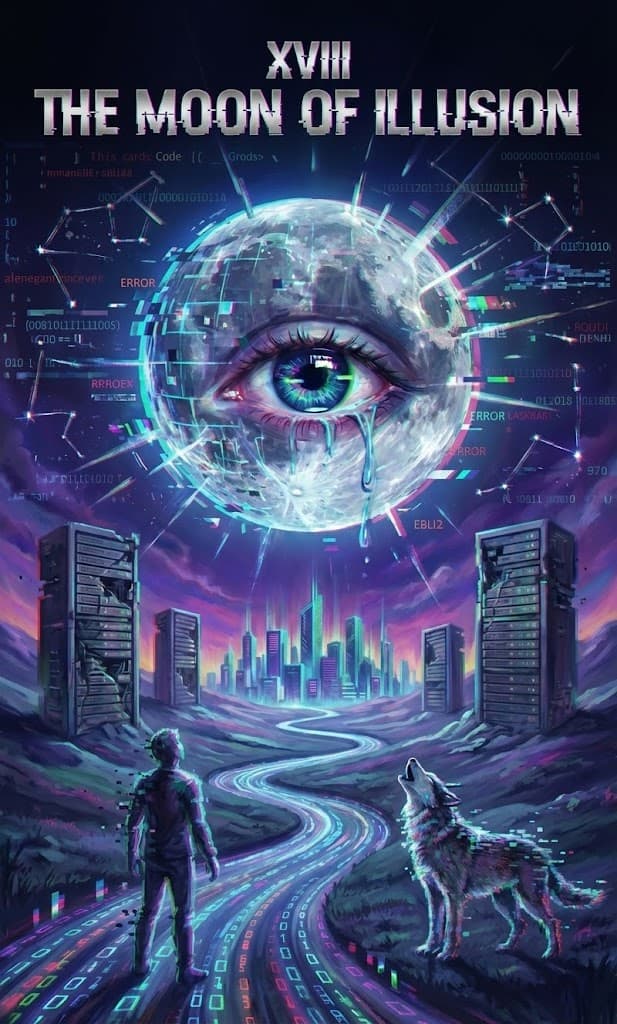 Moon of Illusion — Chaos Tarot Card