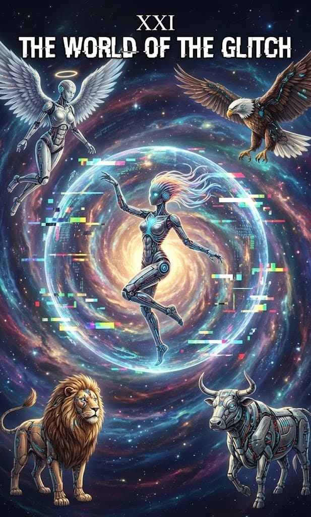 World of the Glitch — Chaos Tarot Card