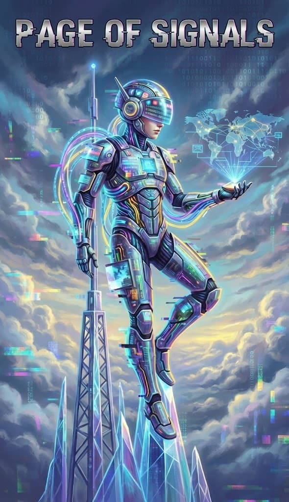 Page of Signals — Chaos Tarot Card