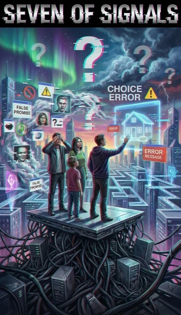 Seven of Signals — Chaos Tarot Card