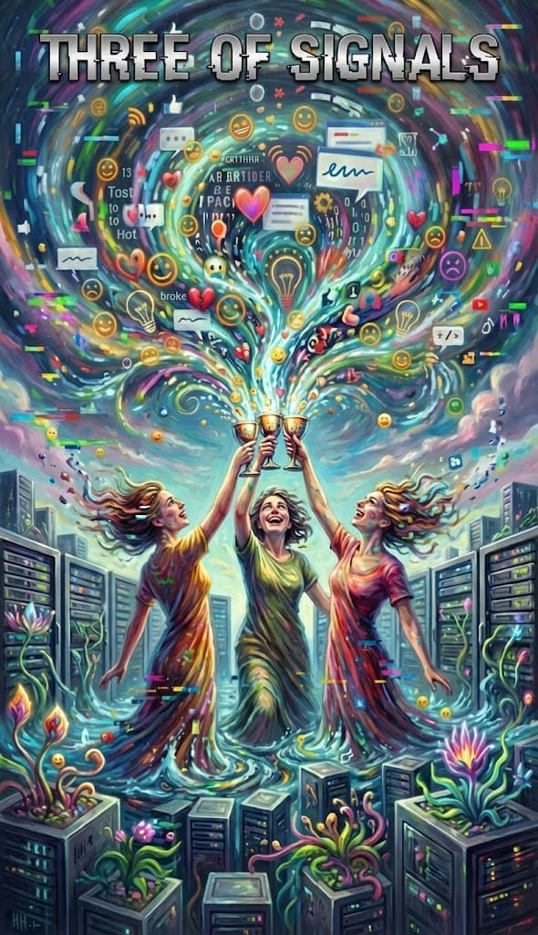Three of Signals — Chaos Tarot Card