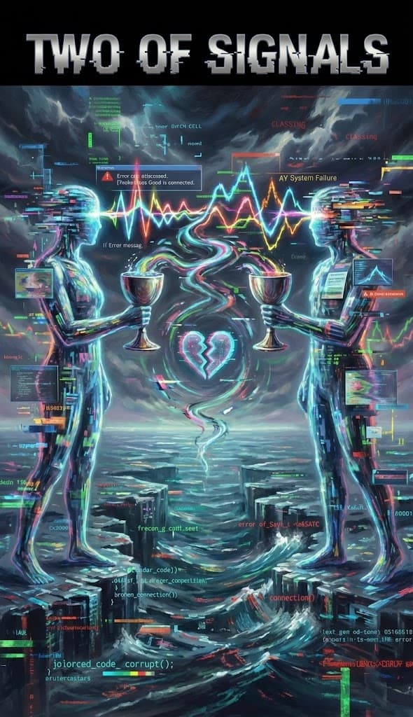 Two of Signals — Chaos Tarot Card